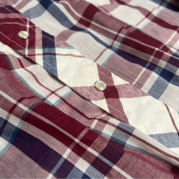 Vintage LEE Brand Western Shirts Pearl Snap Plaid Multicolor Size XXL - Picture 5 of 6